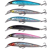 Nuguri Señuelos de pesca de agua de topwater de 8 cm-12 g- cebos de pesca con anzuelos de agudos de agua dulce y salada…